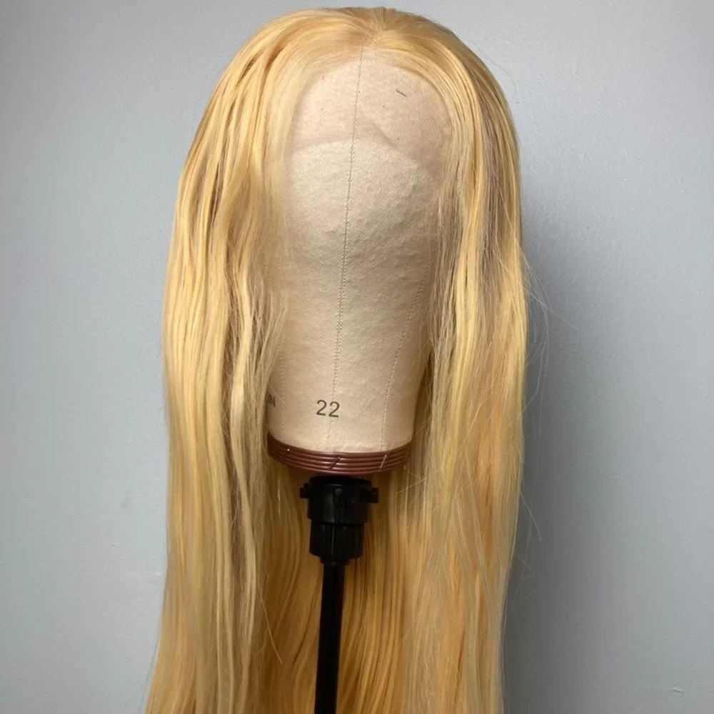 Yellow Wig Straight Lace Wig